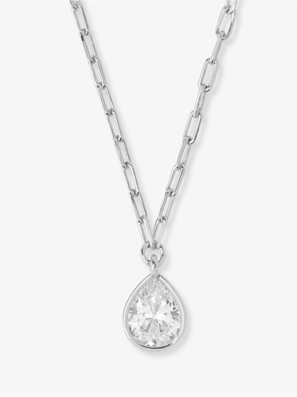 Melinda Maria Drop of Perfection Necklace
Silver|White Diamondettes
